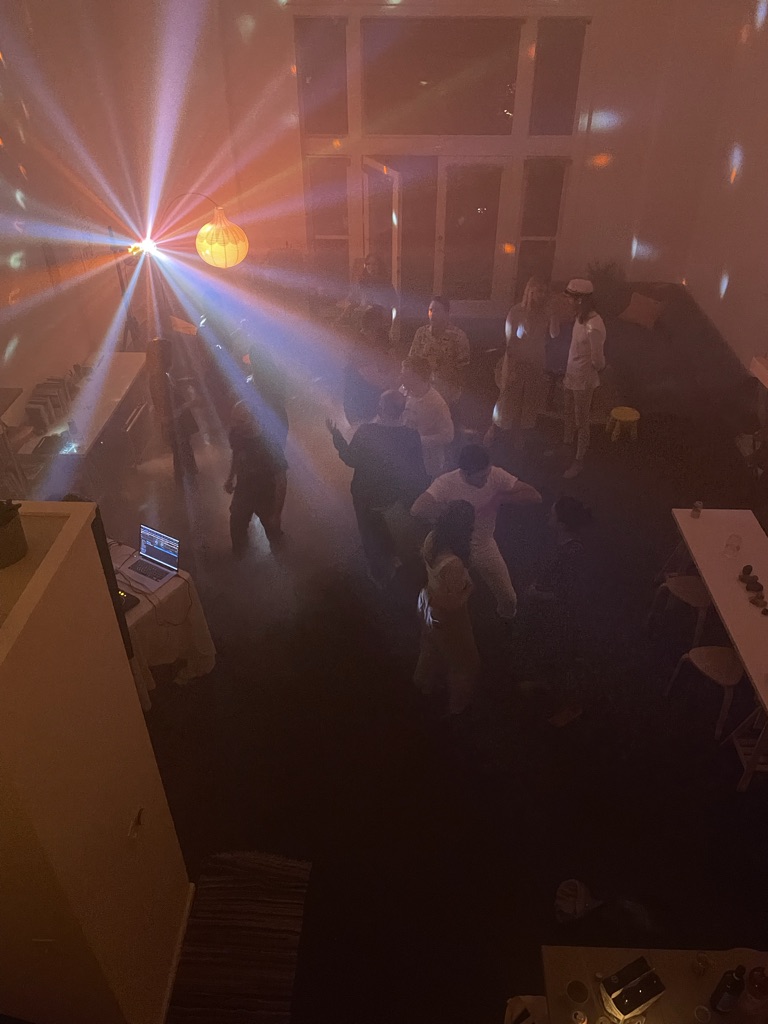 Dancing together in the loft